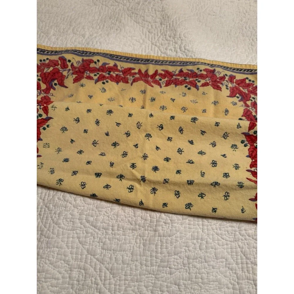 French Provence Yellow Red Bee Napkins Floral Country 18x18
